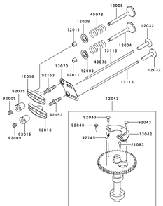 Part Location Diagram of KM-13116-2076 MTD Push Rod